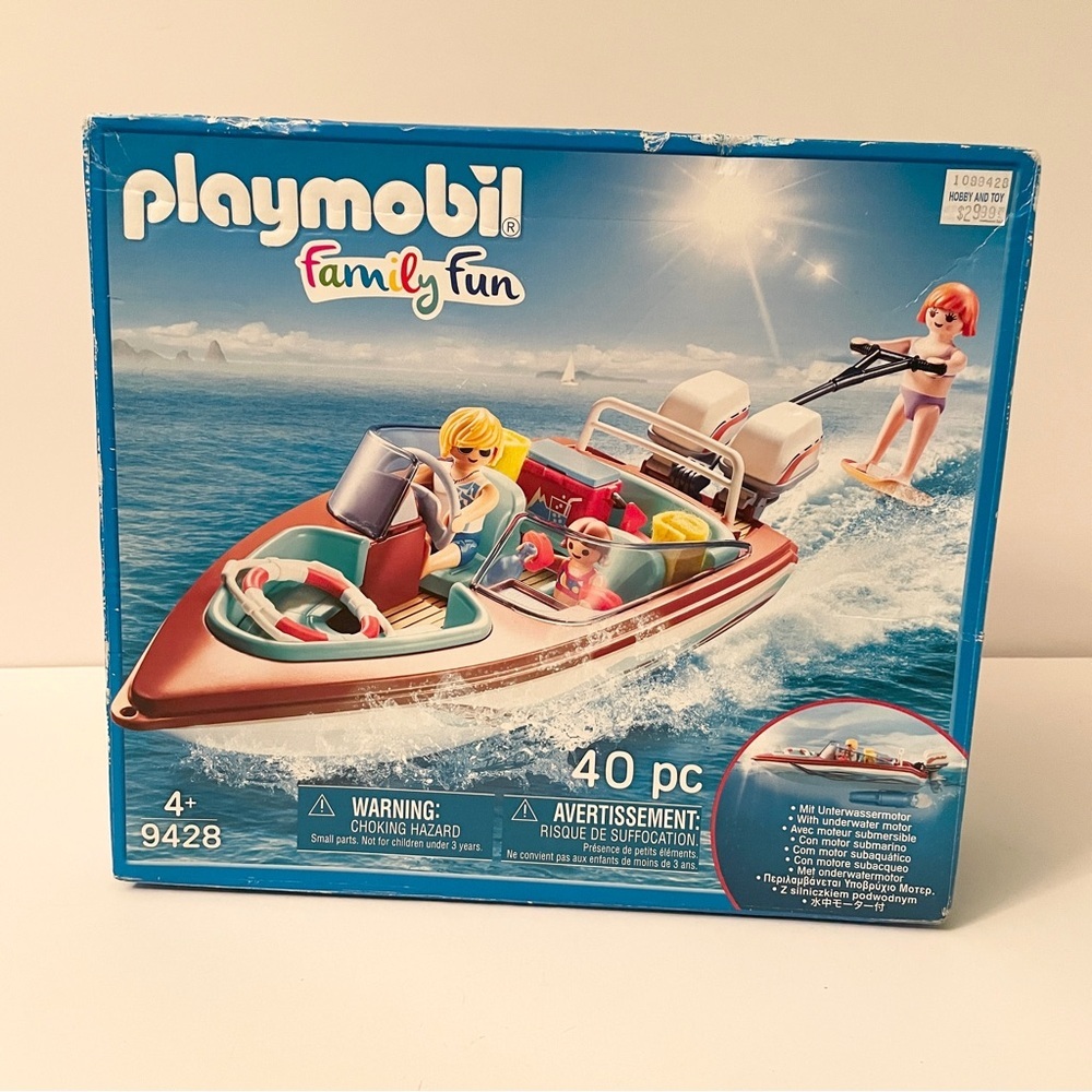 PLAYMOBIL Family Fun 9428 Speedboat with Underwater Motor NEW NIB